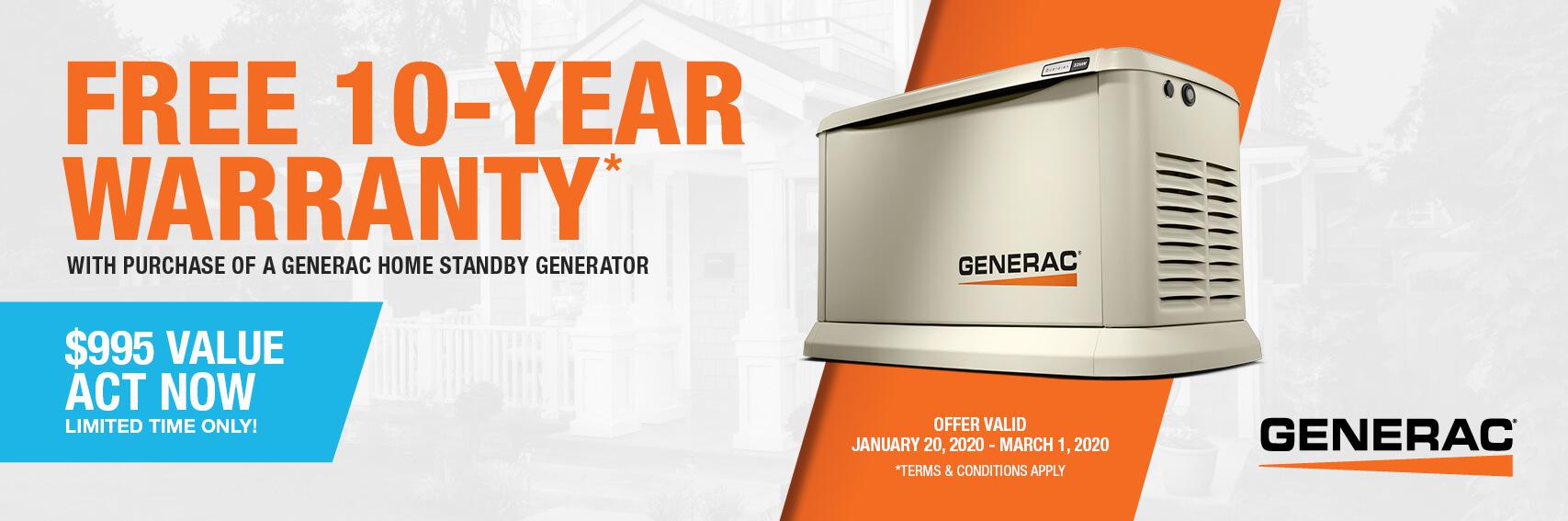 Homestandby Generator Deal | Warranty Offer | Generac Dealer | Jackson, TN